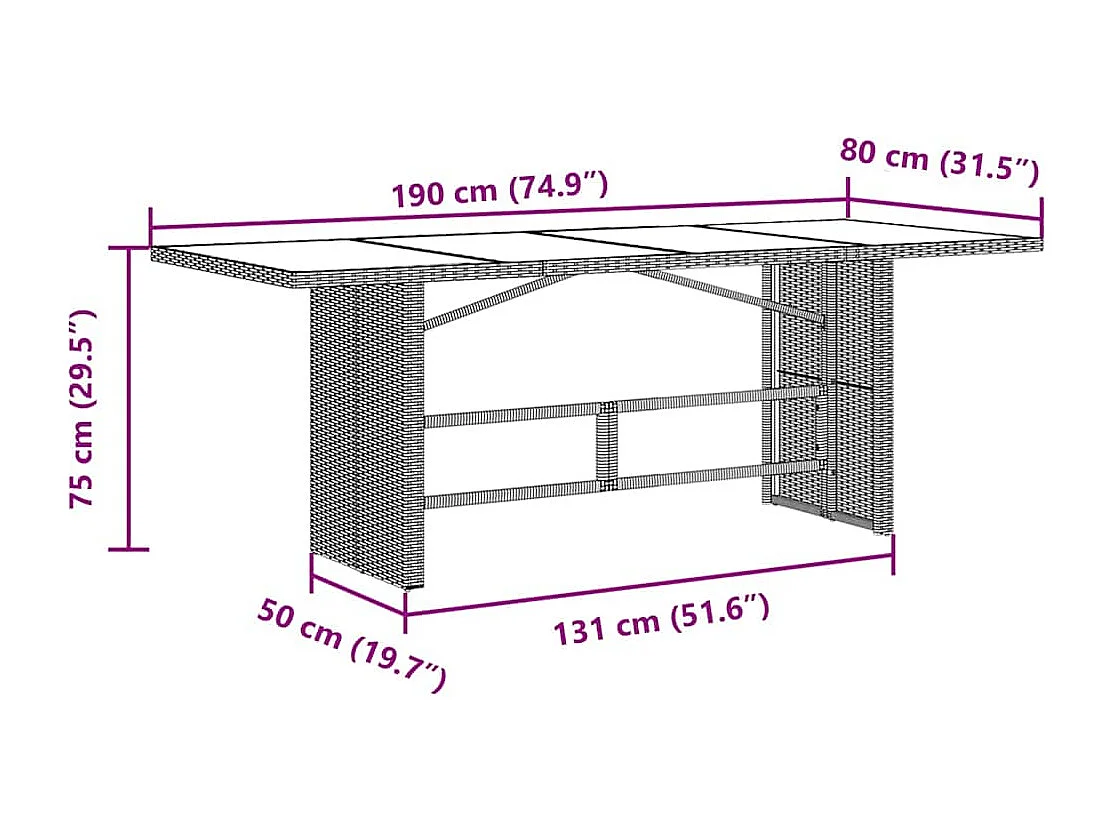 Set comedor jardín 9 piezas y cojines ratán sintético gris