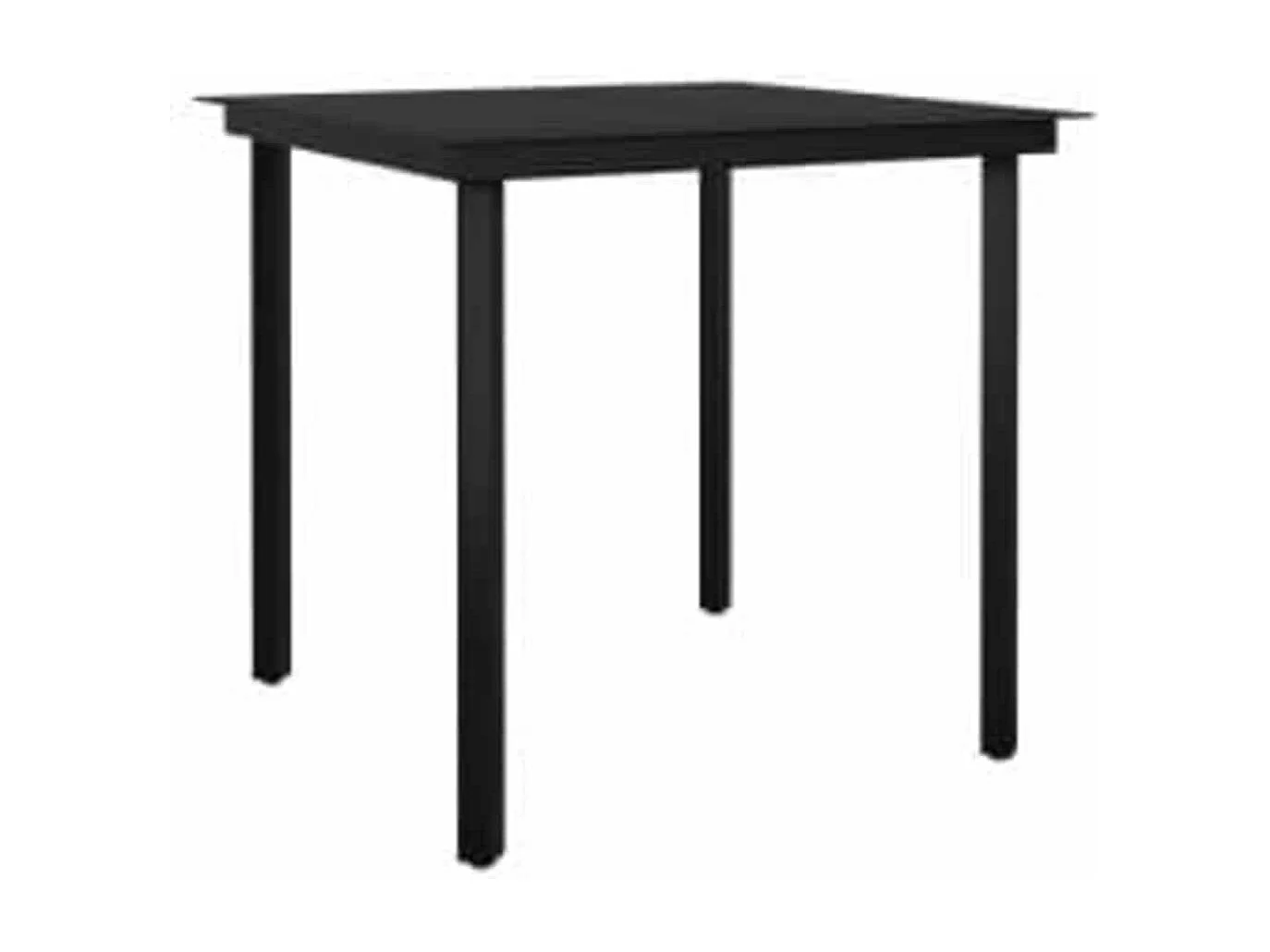 Juego de comedor jardín 5 piezas cojines ratán sintético negro