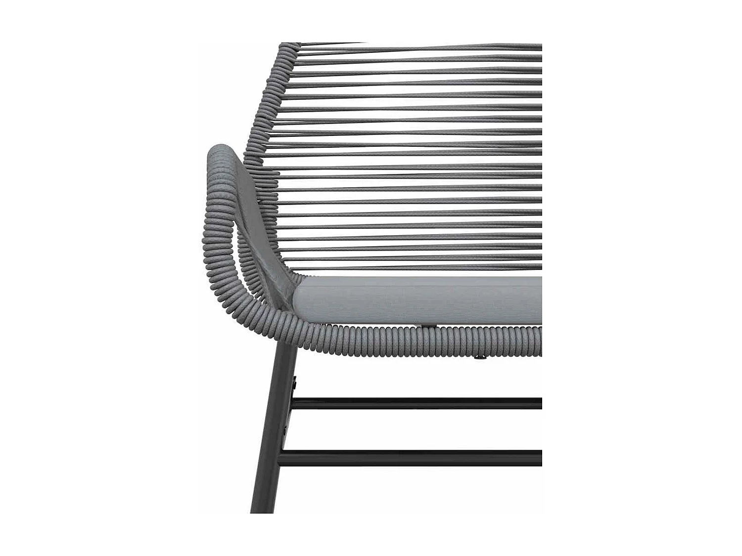 Juego comedor jardín 9 piezas cojines ratán sintético vidrio gris