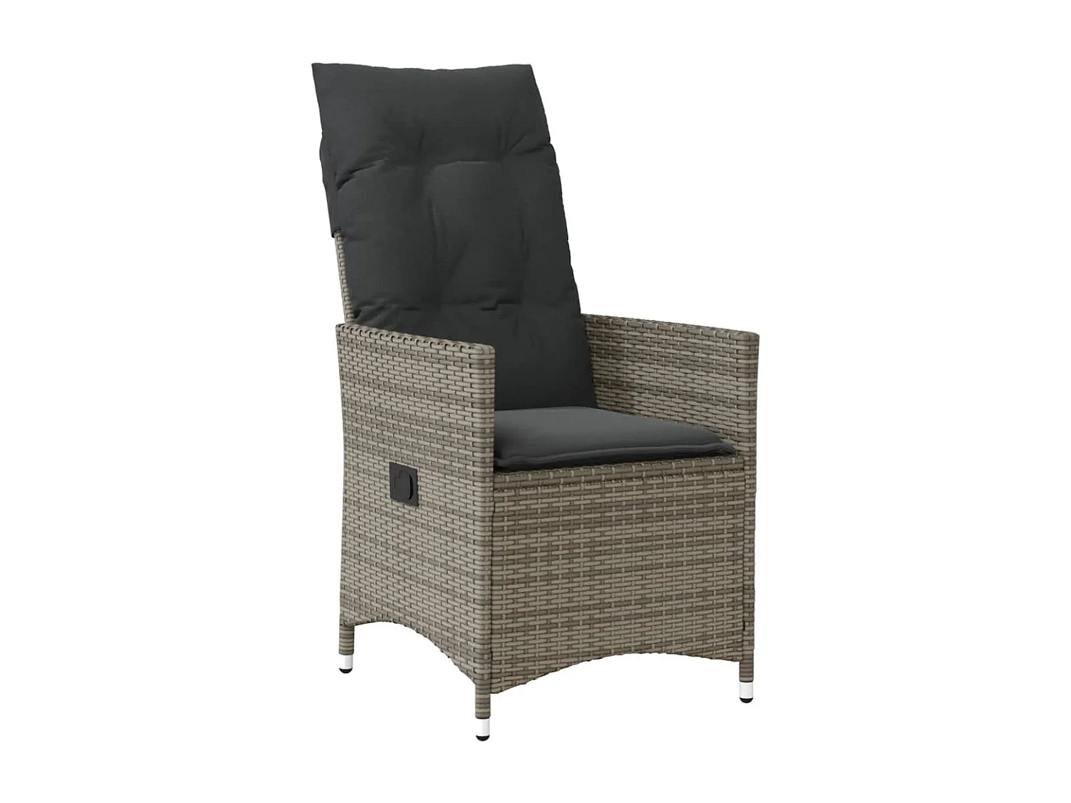 Set comedor jardín 9 piezas y cojines ratán sintético gris