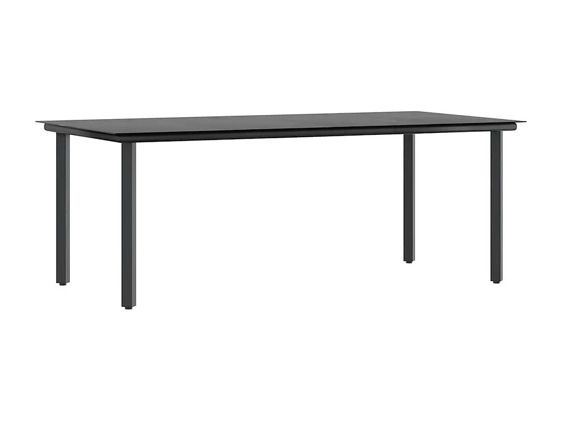 Ensemble à manger jardin coussins 7pièces marron poly rotin verre