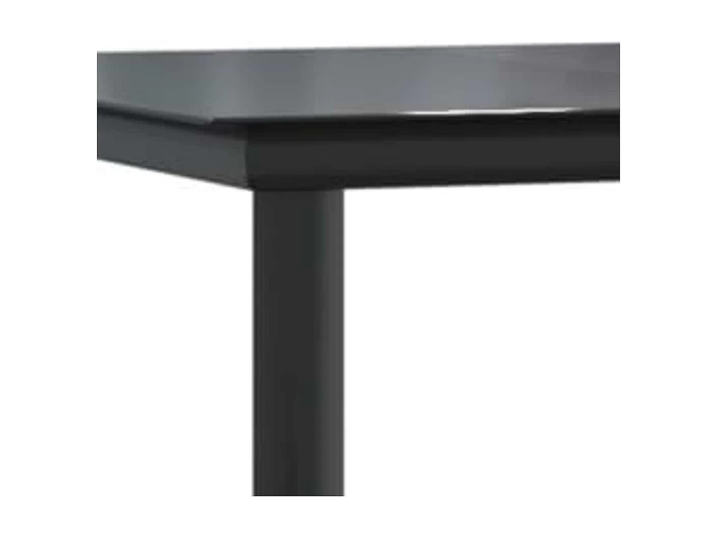 Juego de comedor jardín 5 piezas ratán sintético vidrio negro