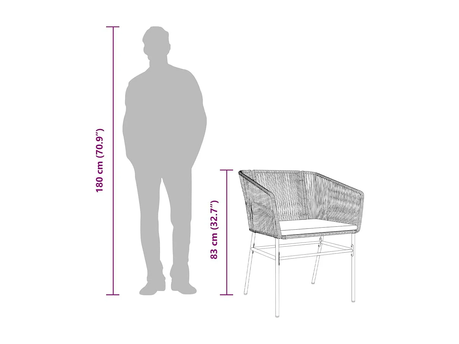 Set comedor jardín 3 piezas cojines ratán sintético vidrio negro