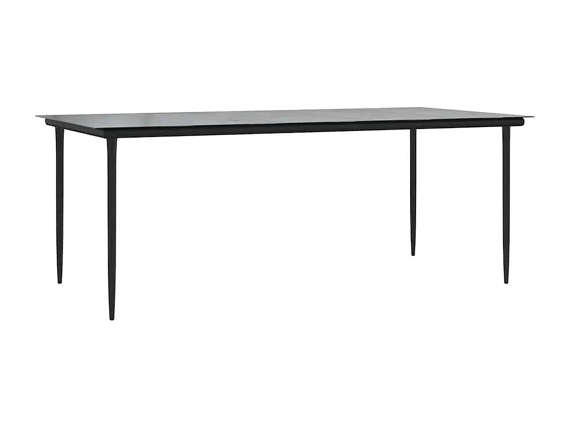 Ensemble à manger jardin 7pièces marron rpoly otin verre