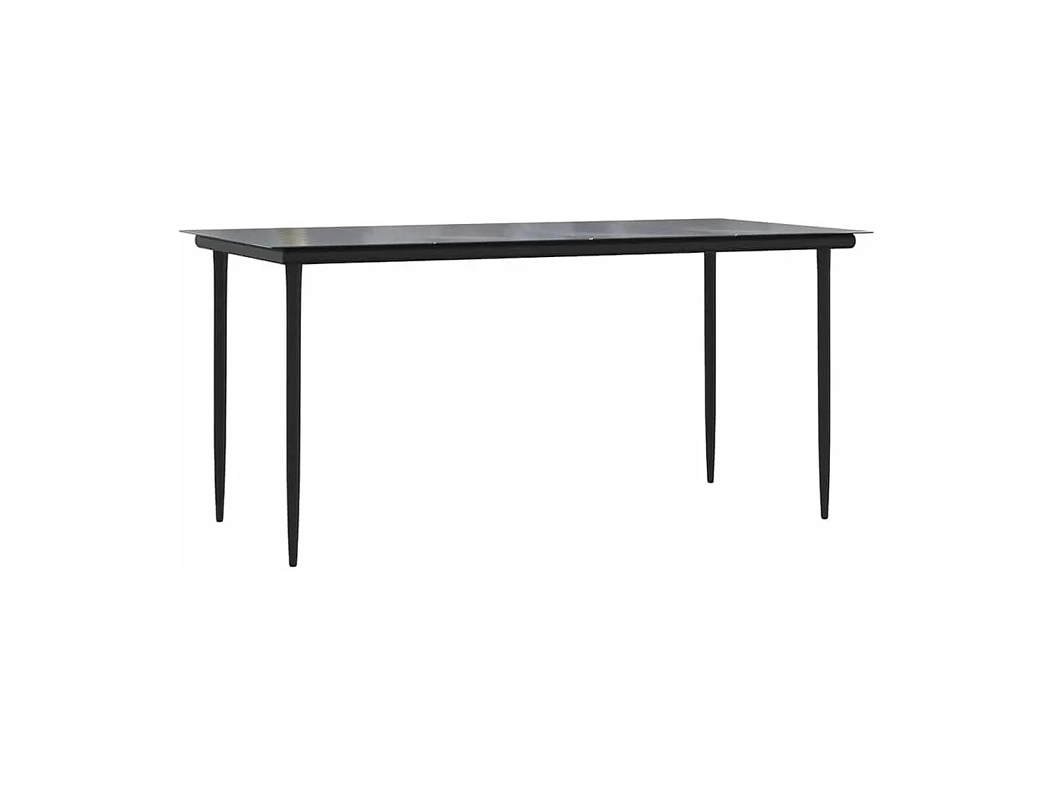 Ensemble à manger jardin coussins 7pièces marron poly rotin verre