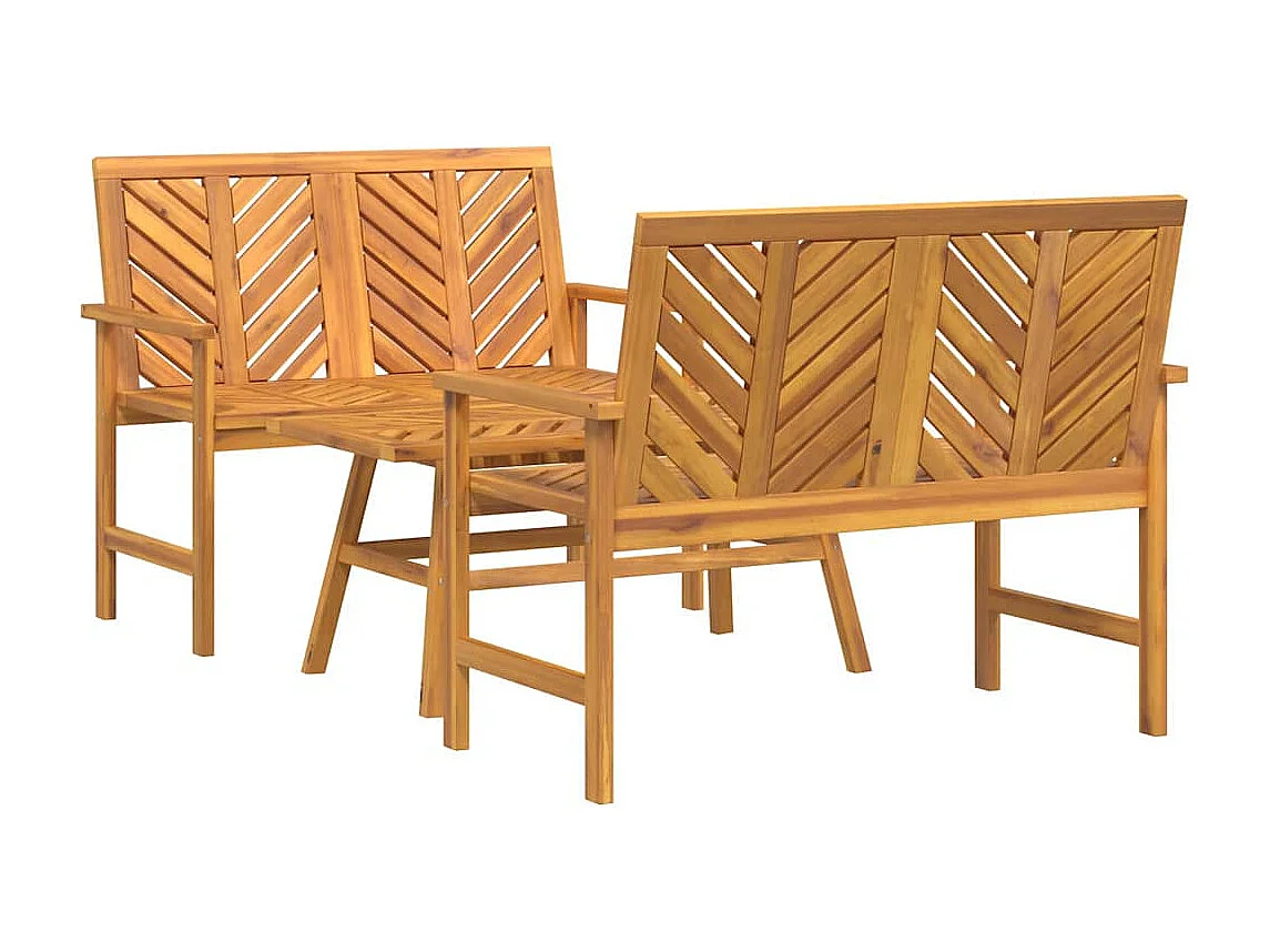 Conjunto de Sofás de Jardín Marrón Madera maciza de Acacia