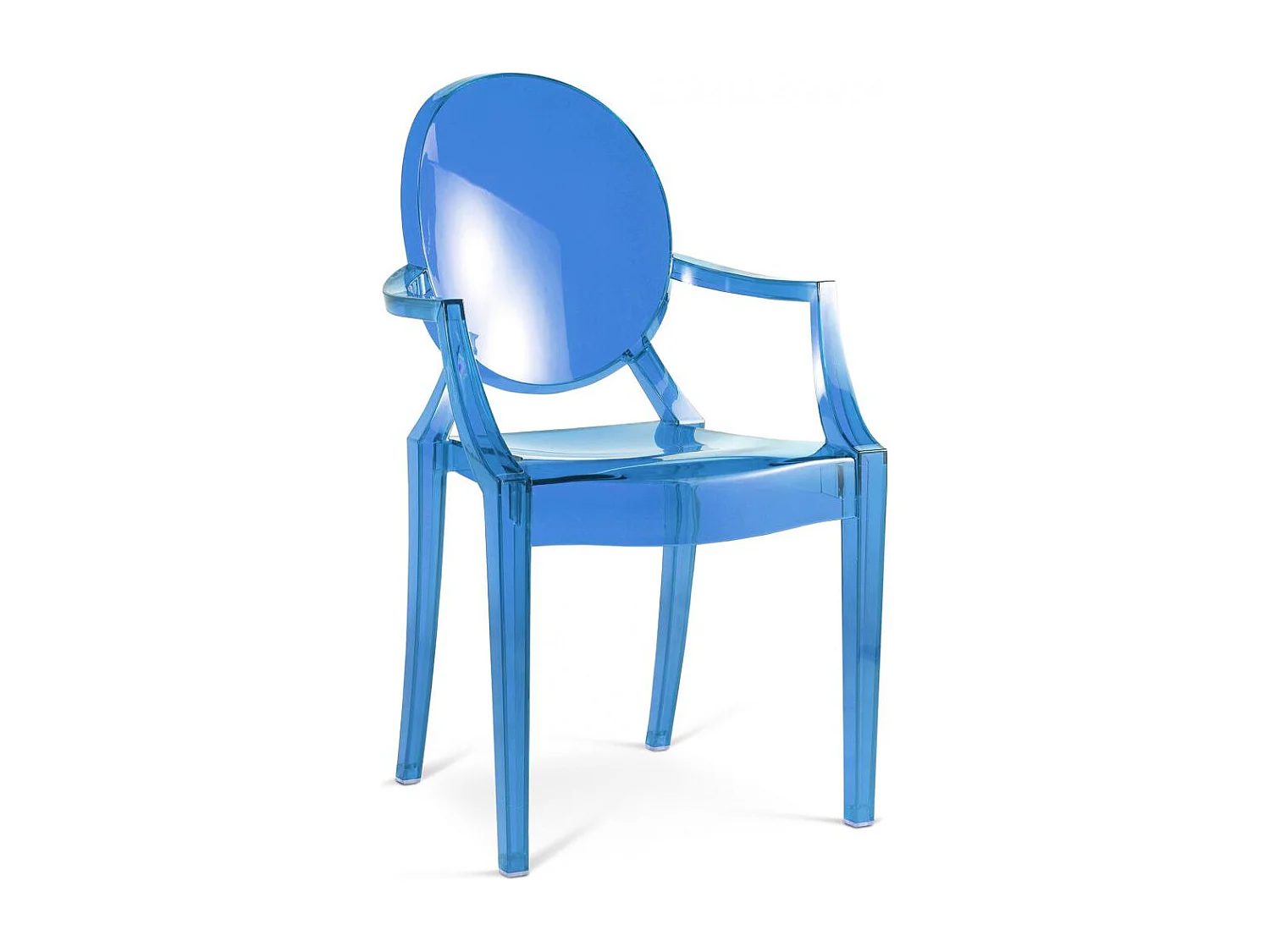 Chaise d'enfant - Chaise d'enfant design transparent - Louis XIV Bleu transparent