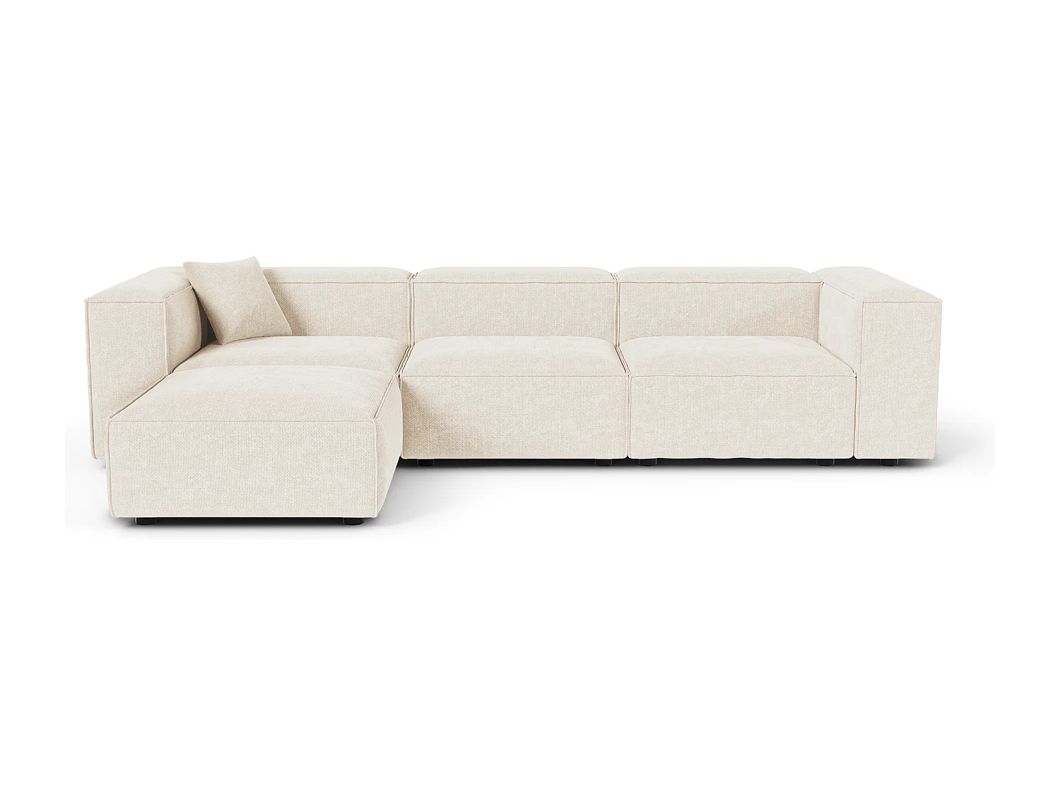 Canapé d'angle modulable 6 places CUBI en velours chenillé