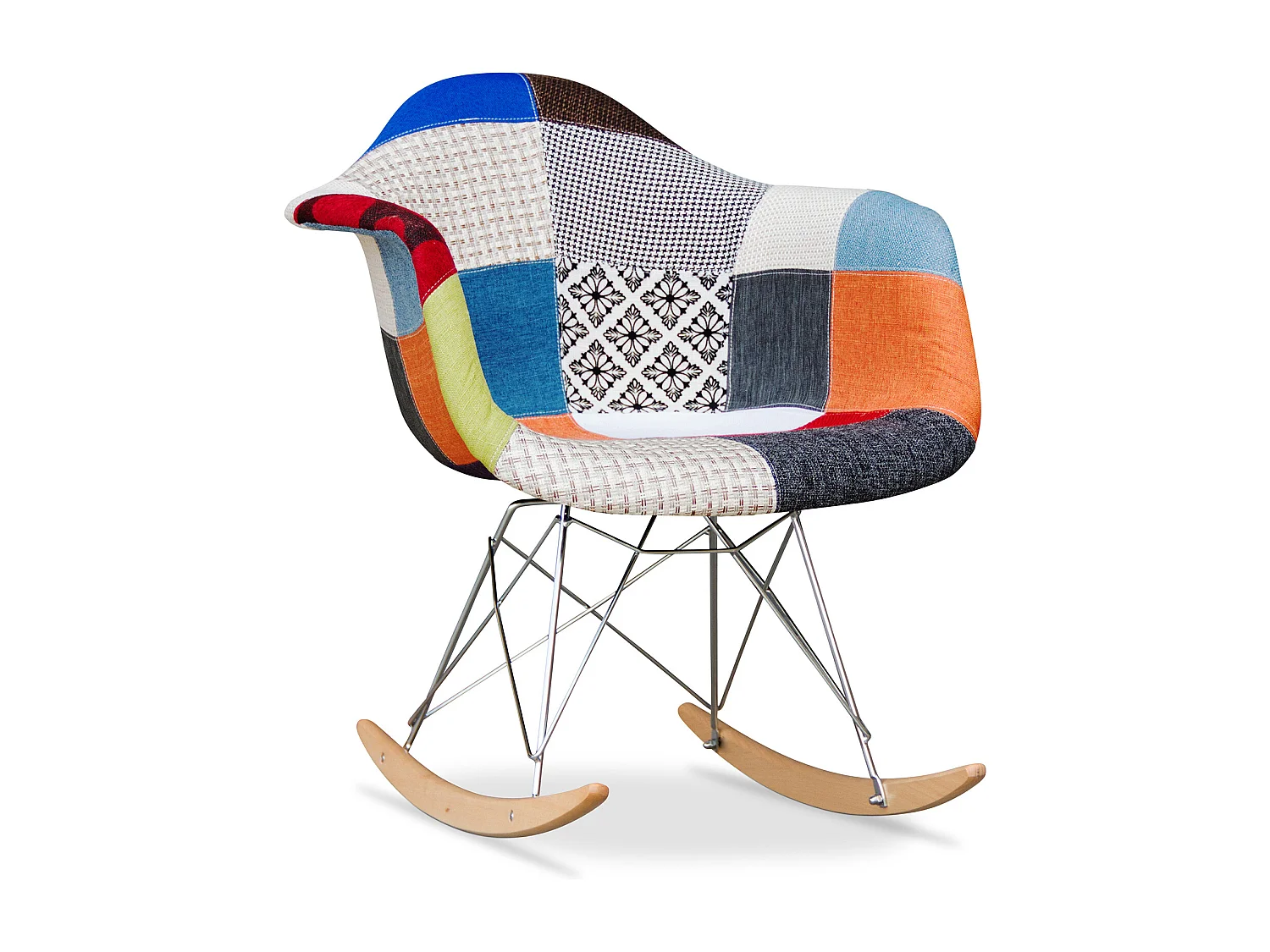 Schaukelstuhl Rarwick Scandinavischer Stil Premium Design - Patchwork Pixi