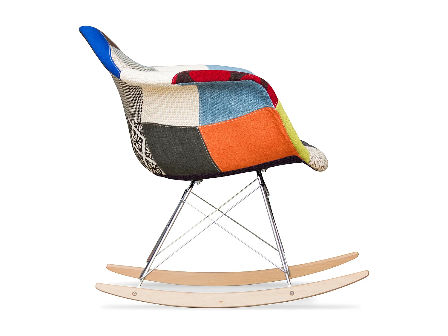Schaukelstuhl Rarwick Scandinavischer Stil Premium Design - Patchwork Pixi
