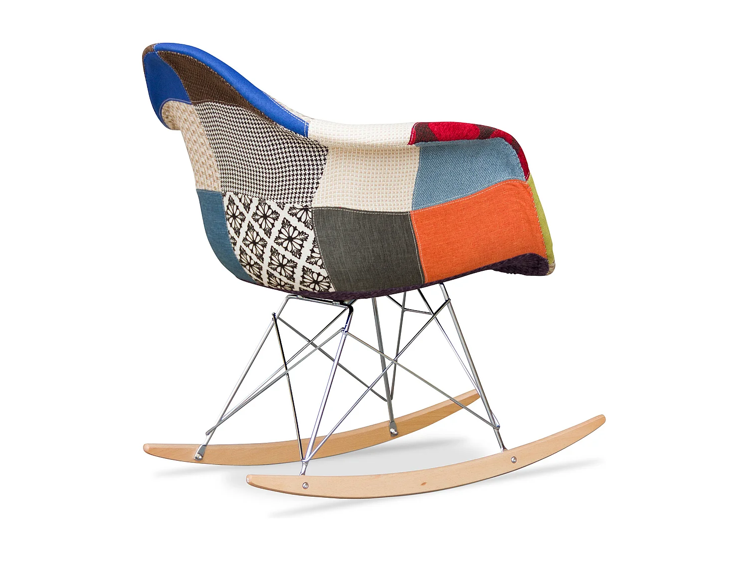 Schaukelstuhl Rarwick Scandinavischer Stil Premium Design - Patchwork Pixi