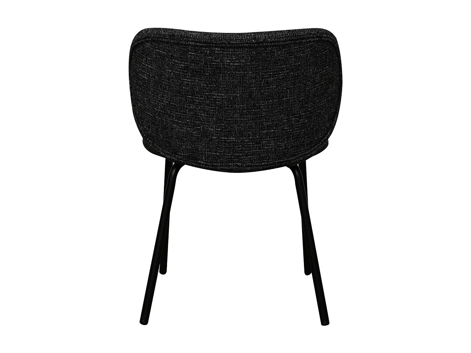 Esszimmerstühle 2er Set Nanna - Stoff (Bouclé) & Metall - Schwarz
