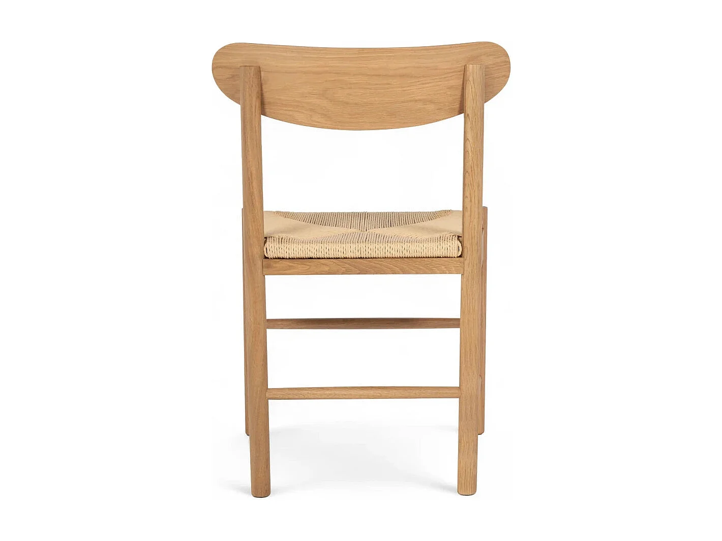 Esszimmerstühle 6er Set Malou - Papiergarn & Massives Eichenholz - Wildeiche