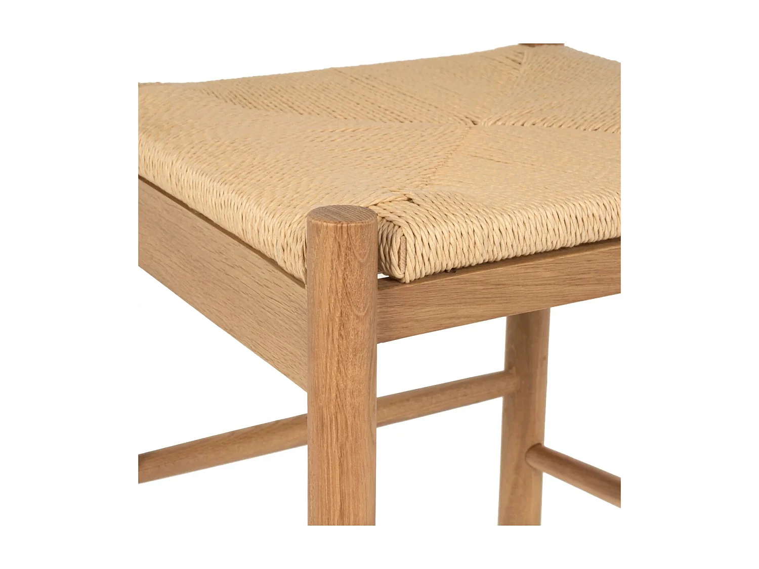 Esszimmerstühle 6er Set Malou - Papiergarn & Massives Eichenholz - Wildeiche