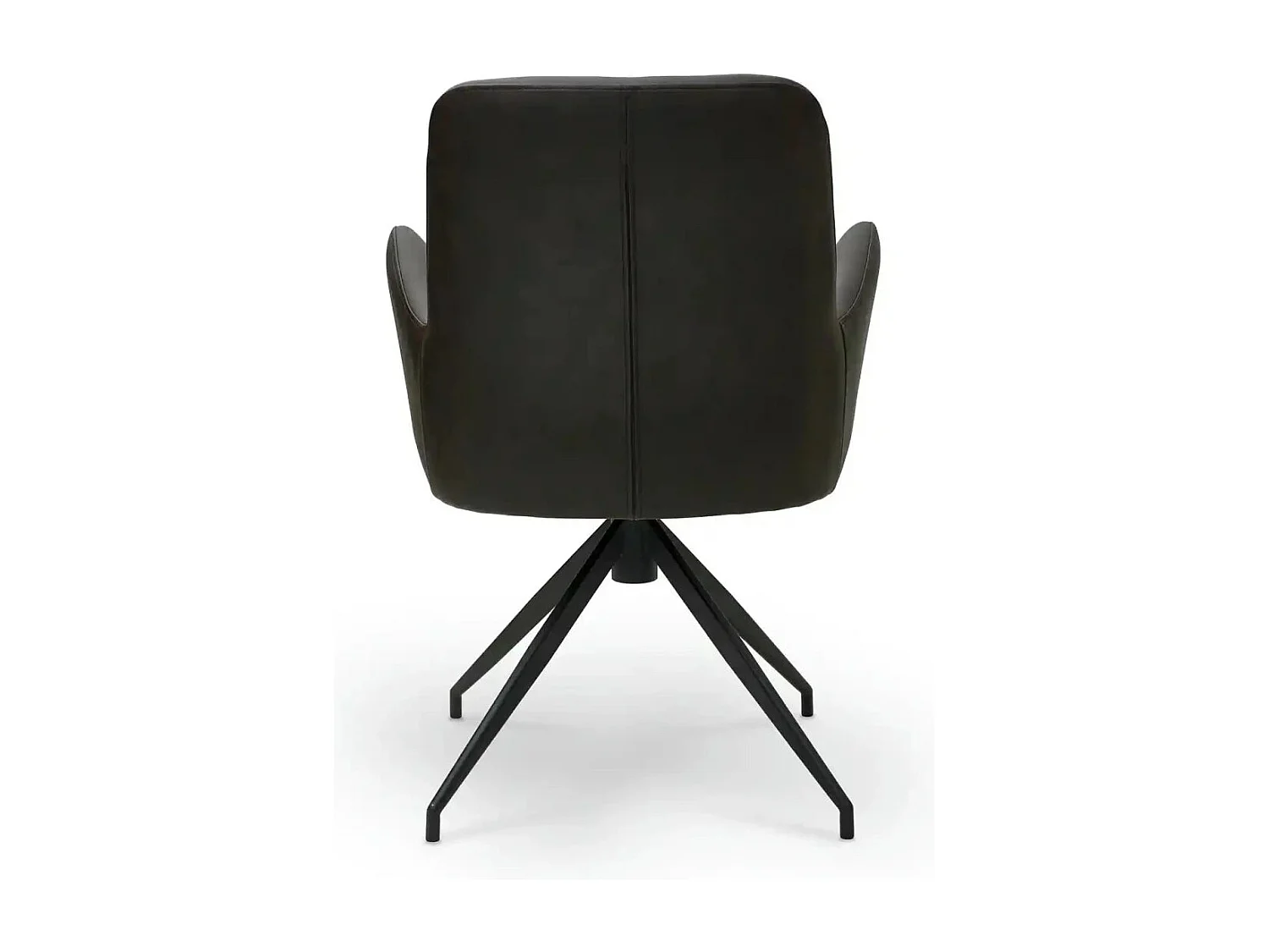 Esszimmerstühle 6er Set Jennifer - Kunstleder & Metall - Dunkelbraun