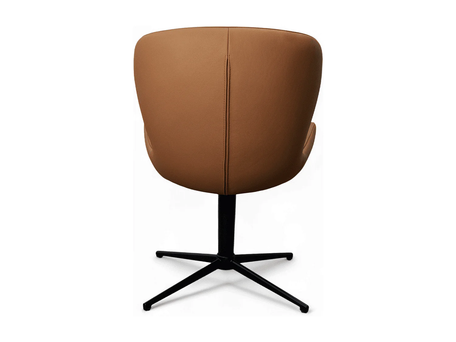 Esszimmerstühle 4er Set Nicklas - Leder & Metall - Cognacbraun