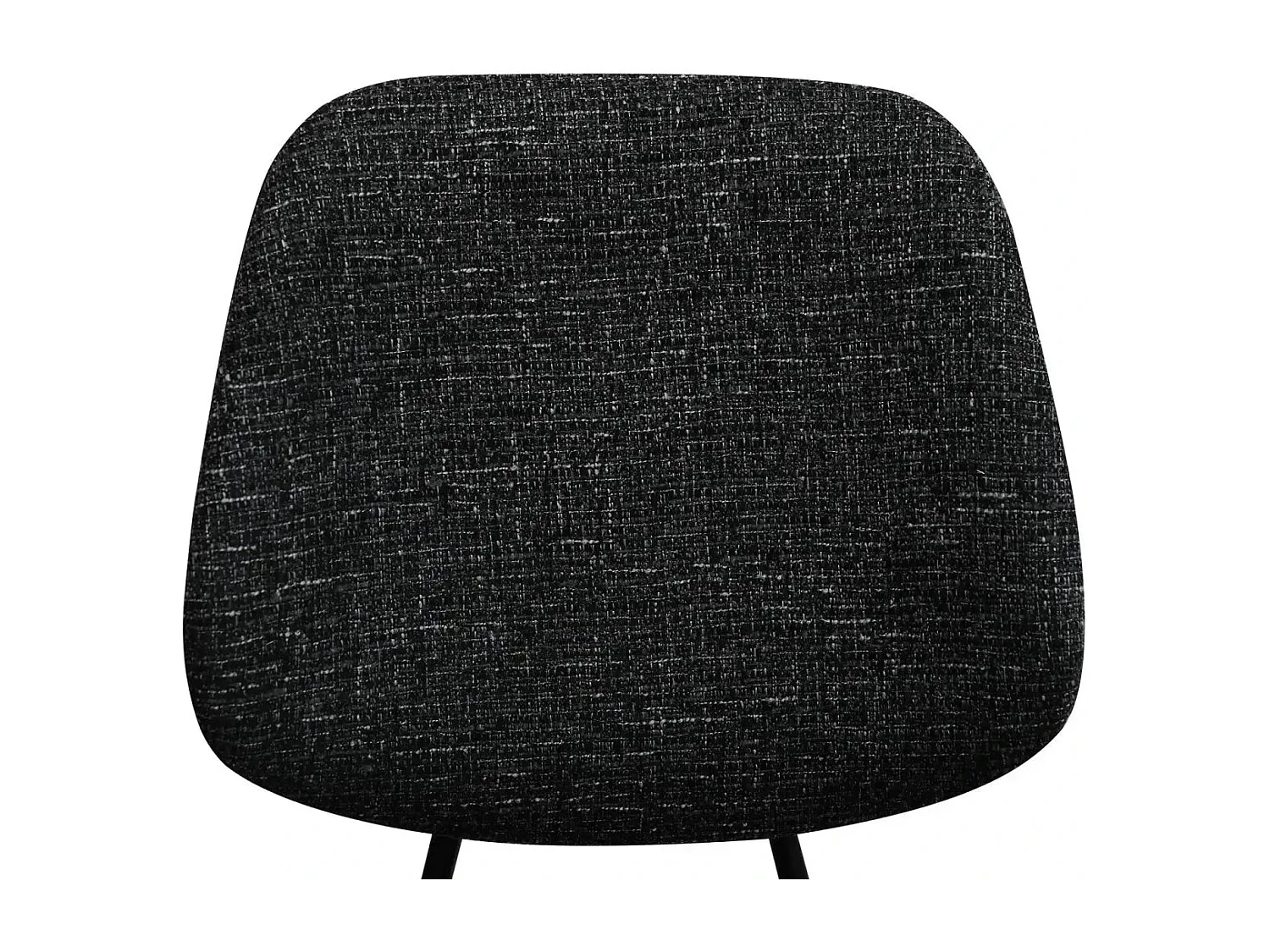 Esszimmerstühle 6er Set Sofia - Stoff (Bouclé) & Metall - Schwarz