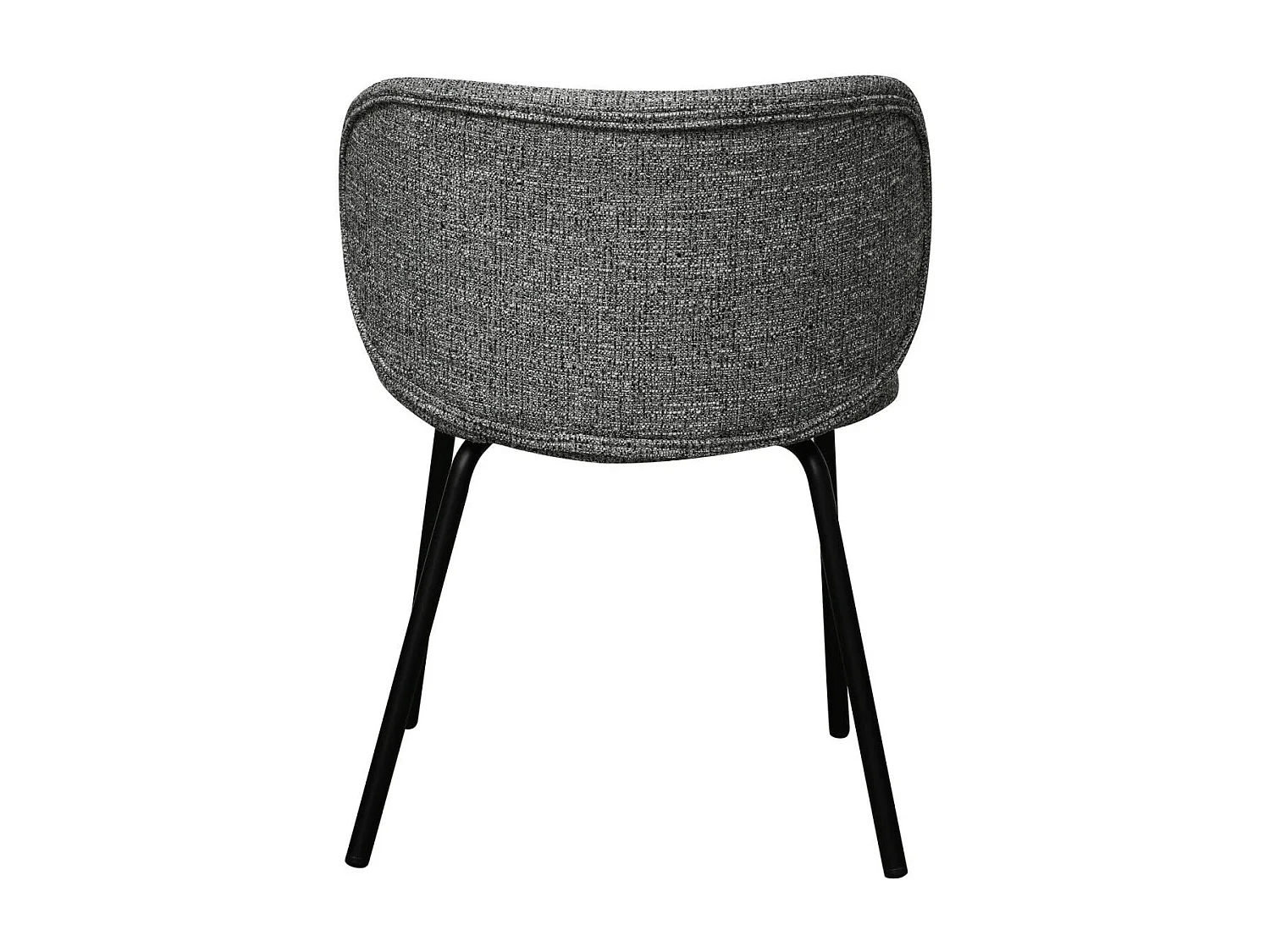 Esszimmerstühle 2er Set Nanna - Stoff (Bouclé) & Metall - Grau