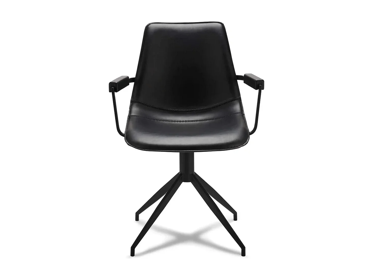 Esszimmerstühle 6er Set Isabel - Kunstleder & Metall - Schwarz