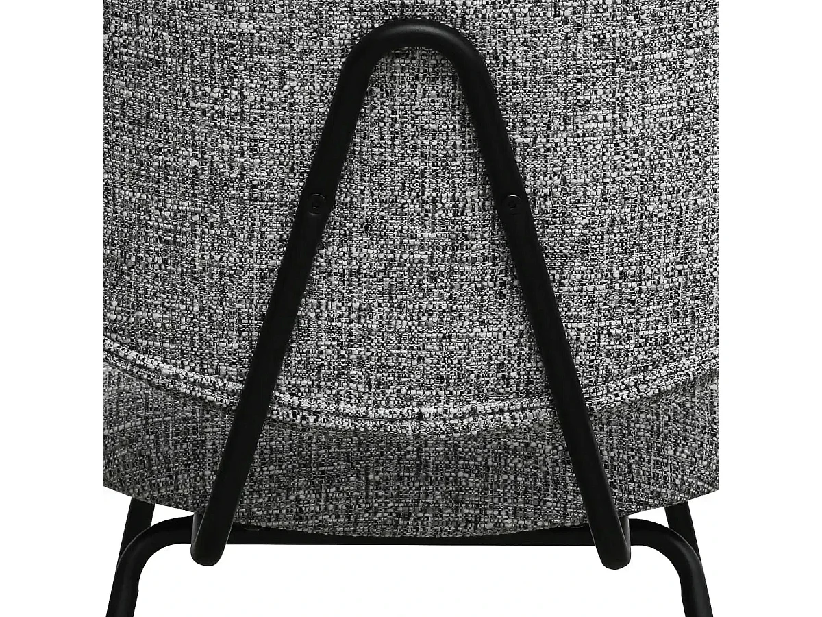 Esszimmerstühle 6er Set Sofia - Stoff (Bouclé) & Metall - Grau