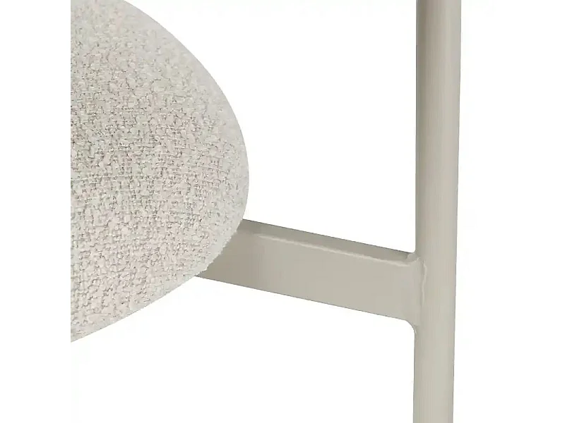 Esszimmerstühle 6er Set Diana - Stoff (Bouclé) & Metall - Beige