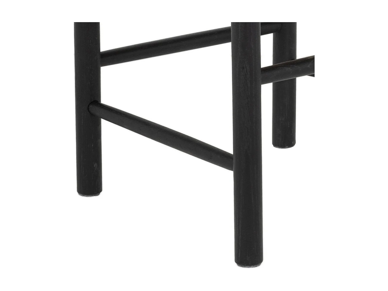 Esszimmerstühle 6er Set Malou - Papiergarn & Massives Eichenholz - Schwarz