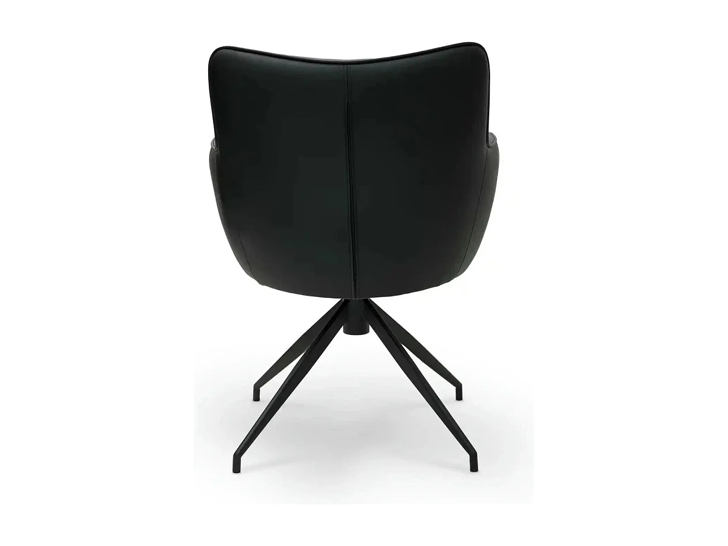 Esszimmerstühle 6er Set Jessica - Kunstleder & Metall - Schwarz