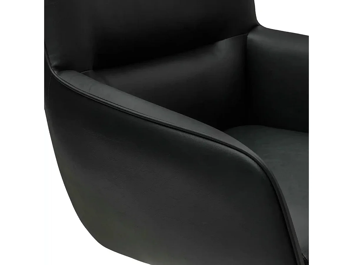 Esszimmerstühle 6er Set Jessica - Kunstleder & Metall - Schwarz