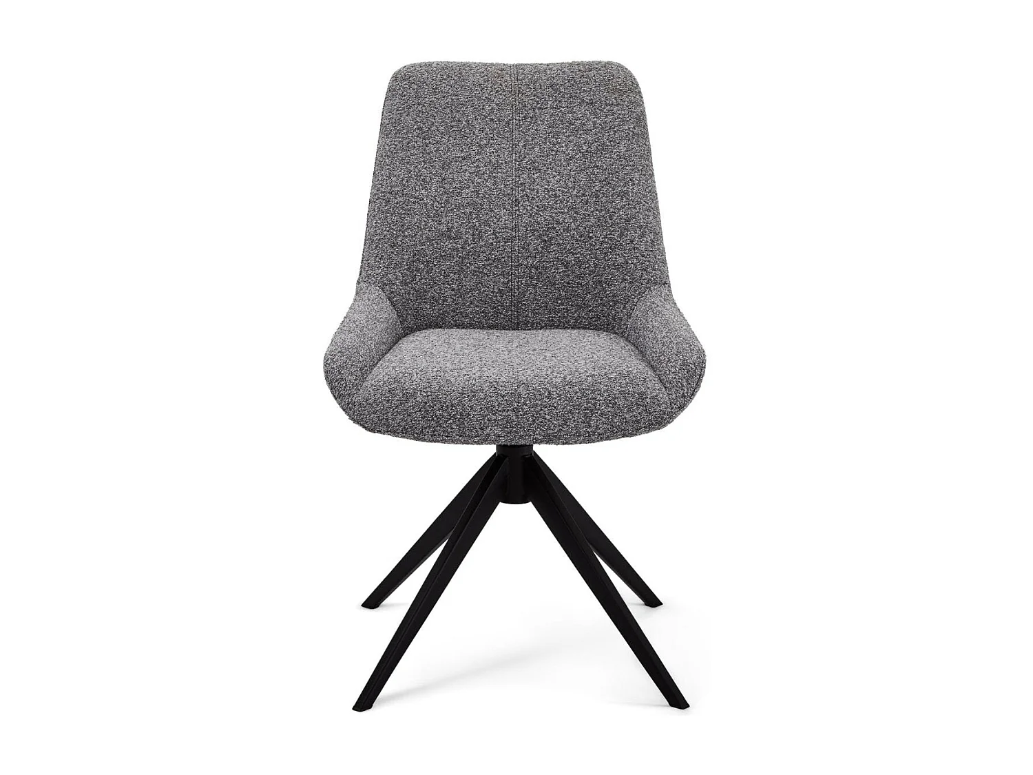 Esszimmerstühle 4er Set Helena - Stoff (Bouclé) & Metall - Grau