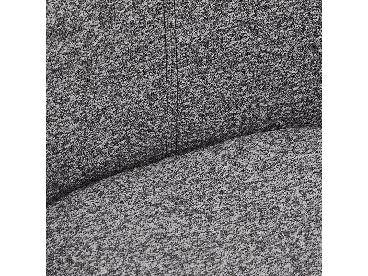 Esszimmerstühle 4er Set Helena - Stoff (Bouclé) & Metall - Grau