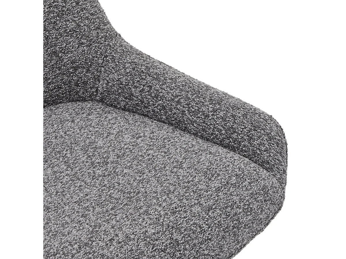 Esszimmerstühle 4er Set Helena - Stoff (Bouclé) & Metall - Grau