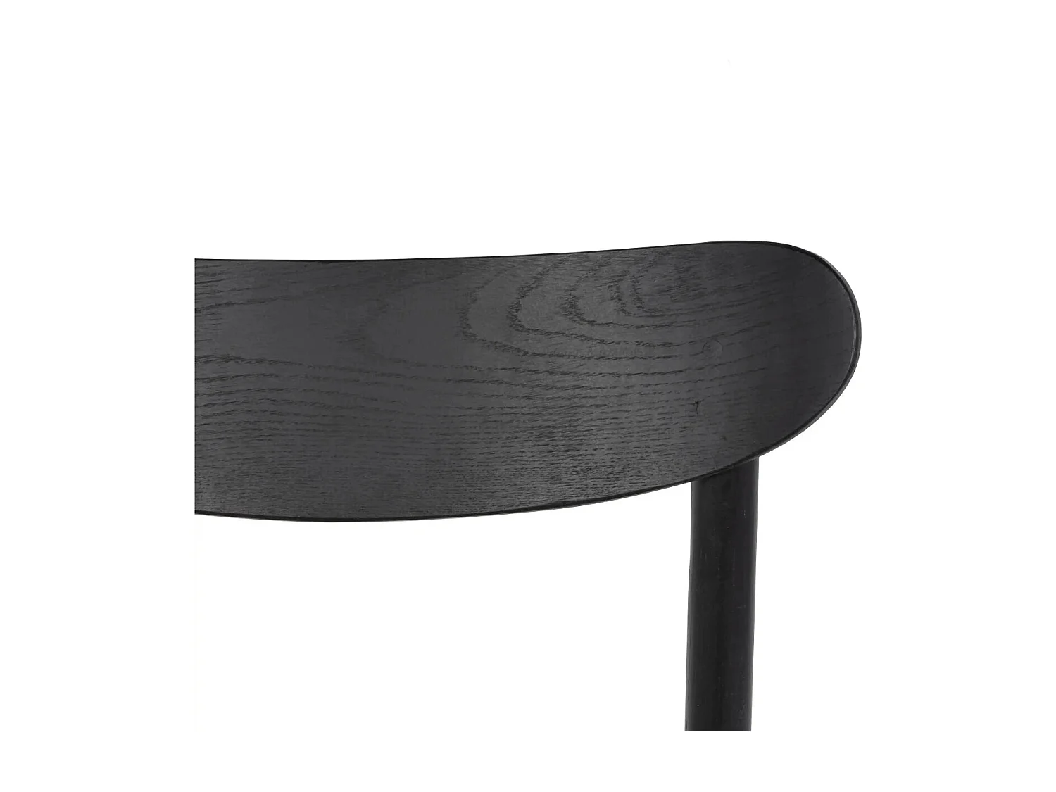 Esszimmerstühle 4er Set Malou - Papiergarn & Massives Eichenholz - Schwarz