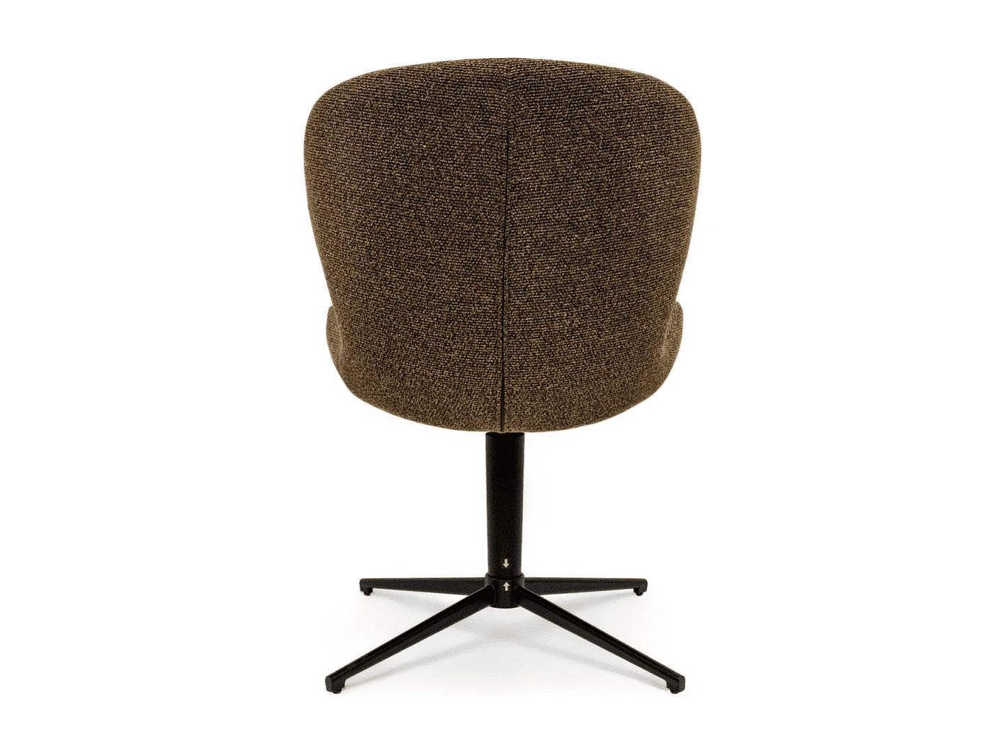 Esszimmerstühle 4er Set Nicklas - Stoff (Bouclé) & Metall - Dunkelbraun