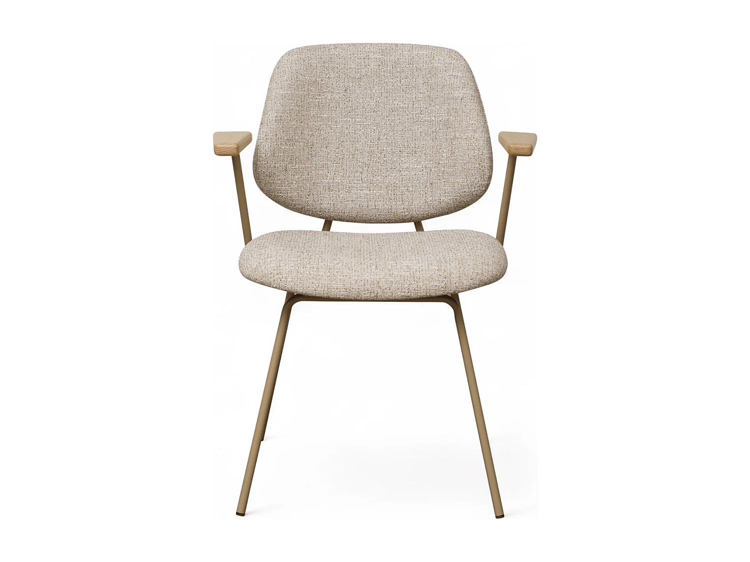 Esszimmerstühle 6er Set Sofia - Stoff (Bouclé) & Metall - Beige