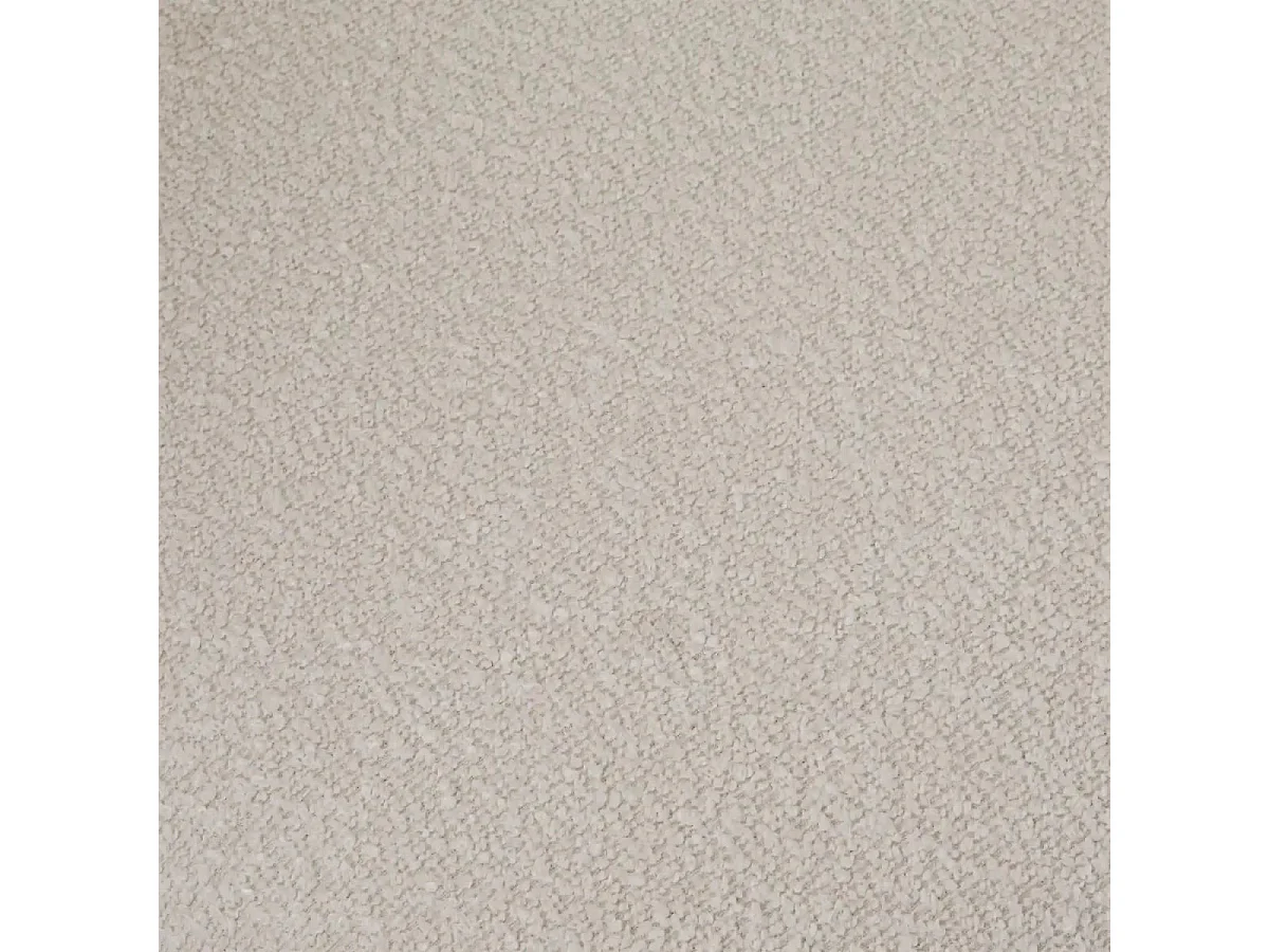 Esszimmerstühle 6er Set Diana - Stoff (Bouclé) & Metall - Cremeweiß