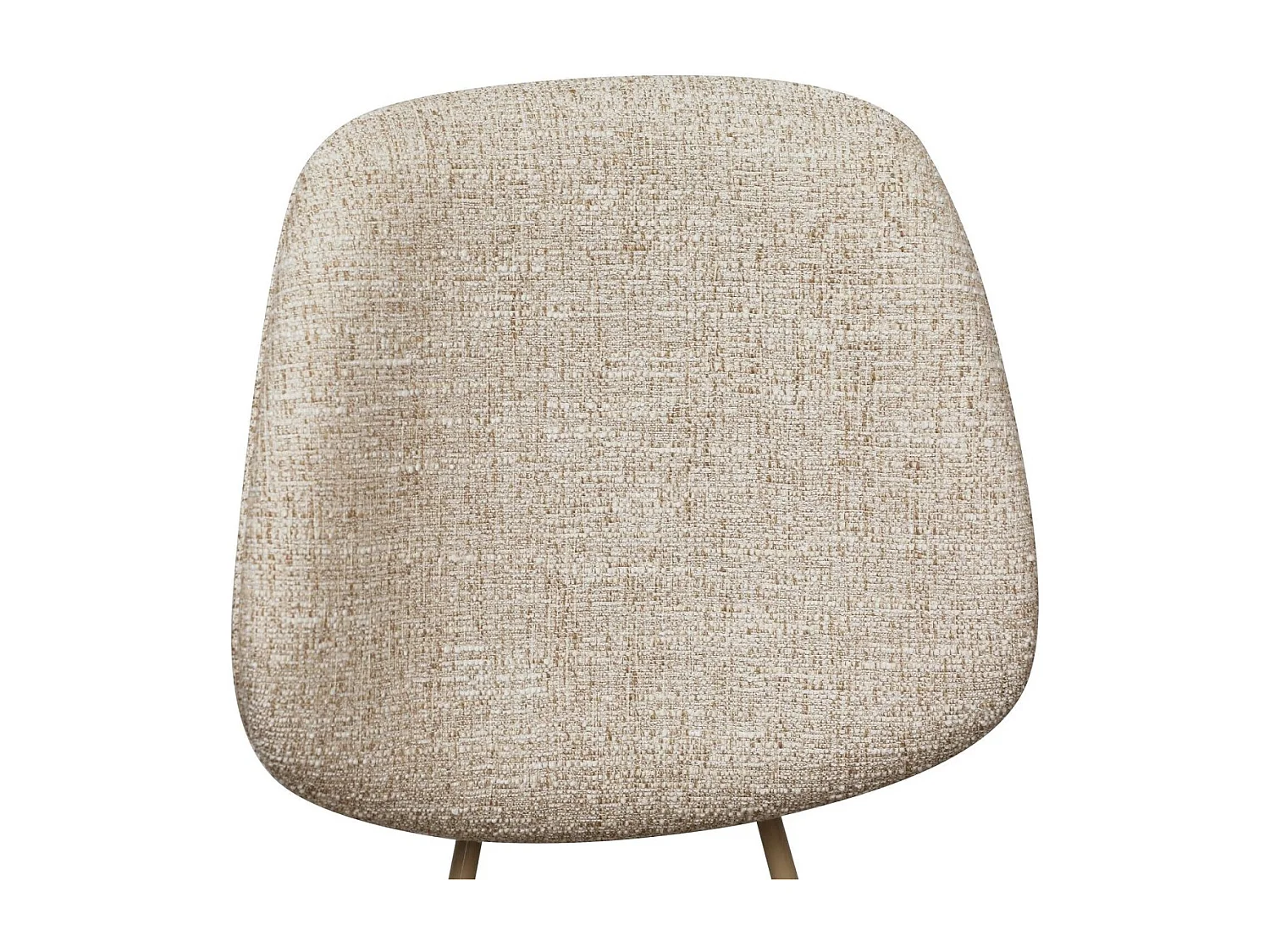 Esszimmerstühle 2er Set Sofia - Stoff (Bouclé) & Metall - Beige