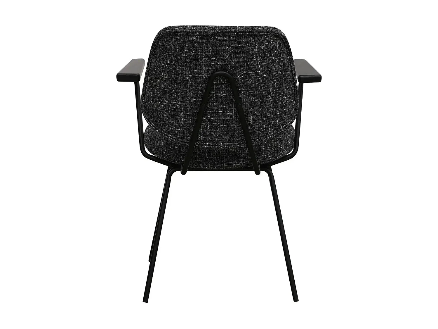 Esszimmerstühle 6er Set Sofia - Stoff (Bouclé) & Metall - Schwarz