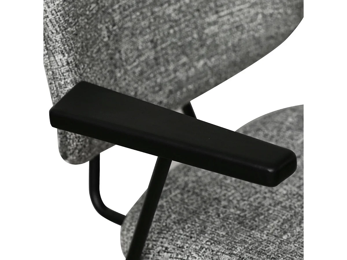 Esszimmerstühle 4er Set Sofia - Stoff (Bouclé) & Metall - Grau