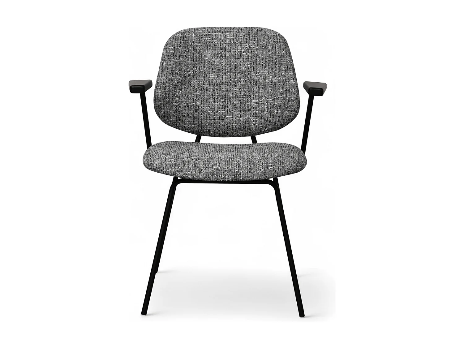 Esszimmerstühle 4er Set Sofia - Stoff (Bouclé) & Metall - Grau