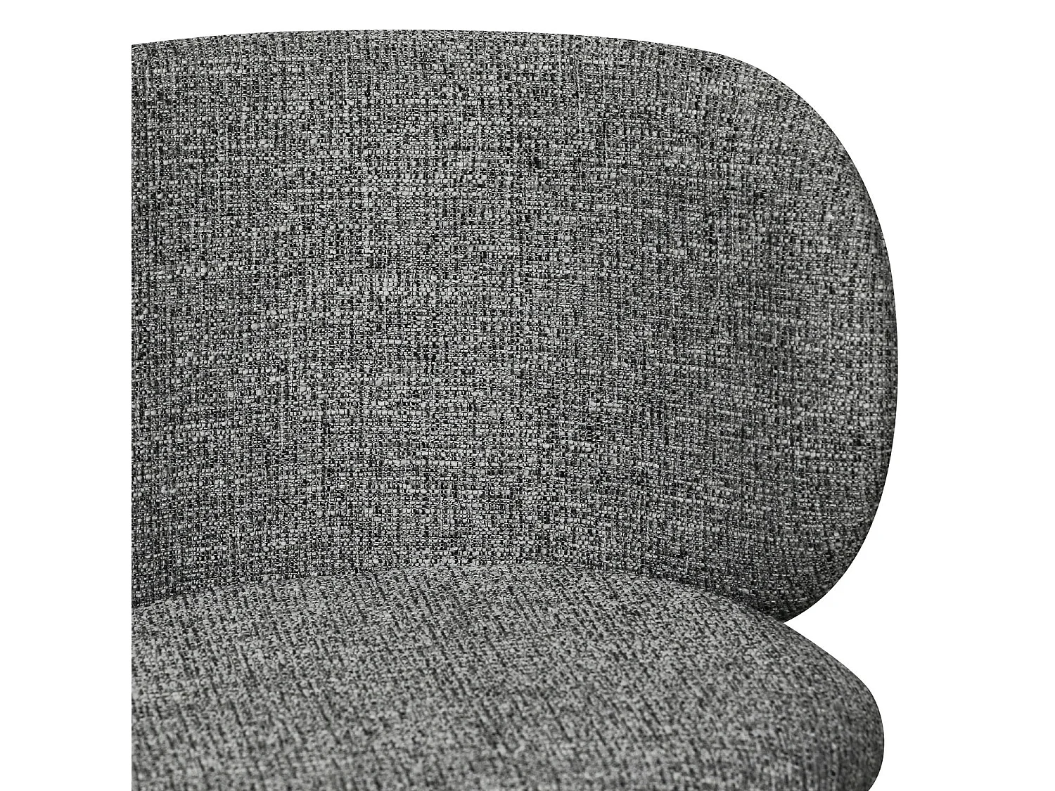 Esszimmerstühle 4er Set Nanna - Stoff (Bouclé) & Metall - Grau