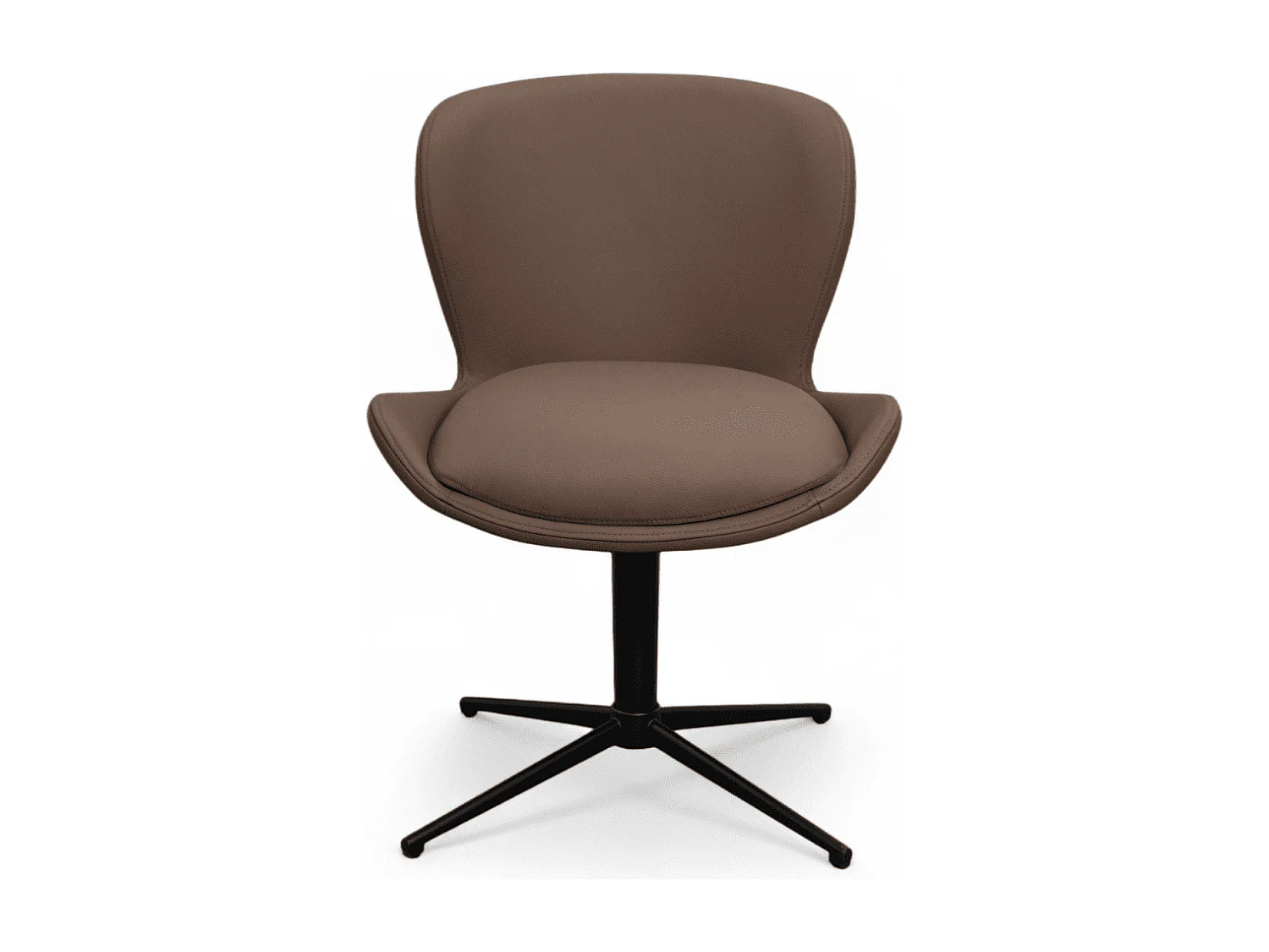 Esszimmerstühle 2er Set Nicklas - Leder & Metall - Taupe