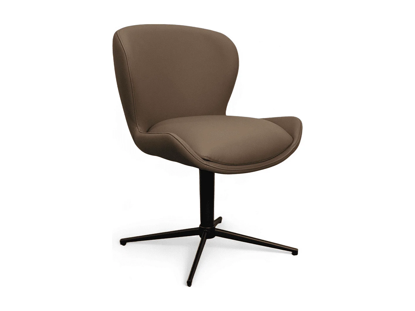 Esszimmerstühle 2er Set Nicklas - Leder & Metall - Taupe