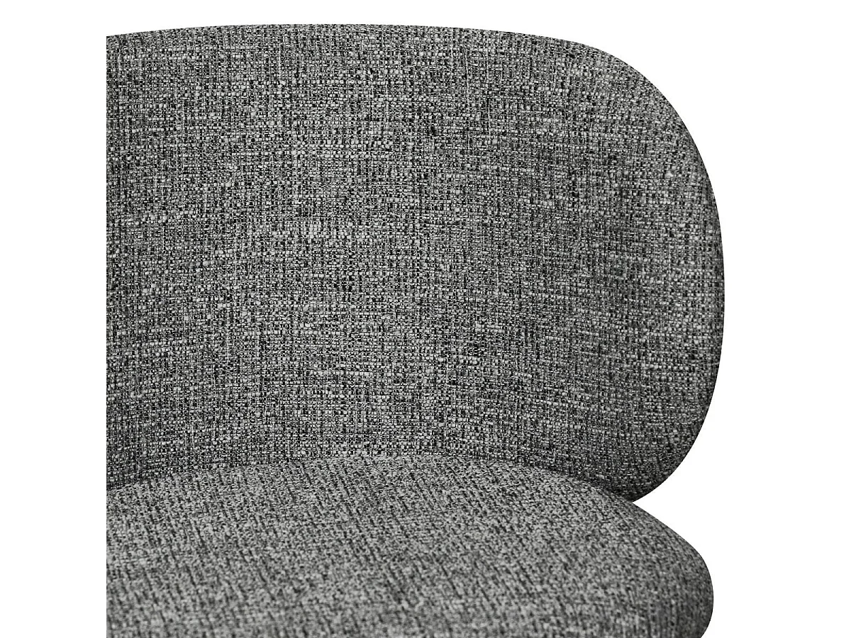 Esszimmerstühle 6er Set Nanna - Stoff (Bouclé) & Metall - Grau