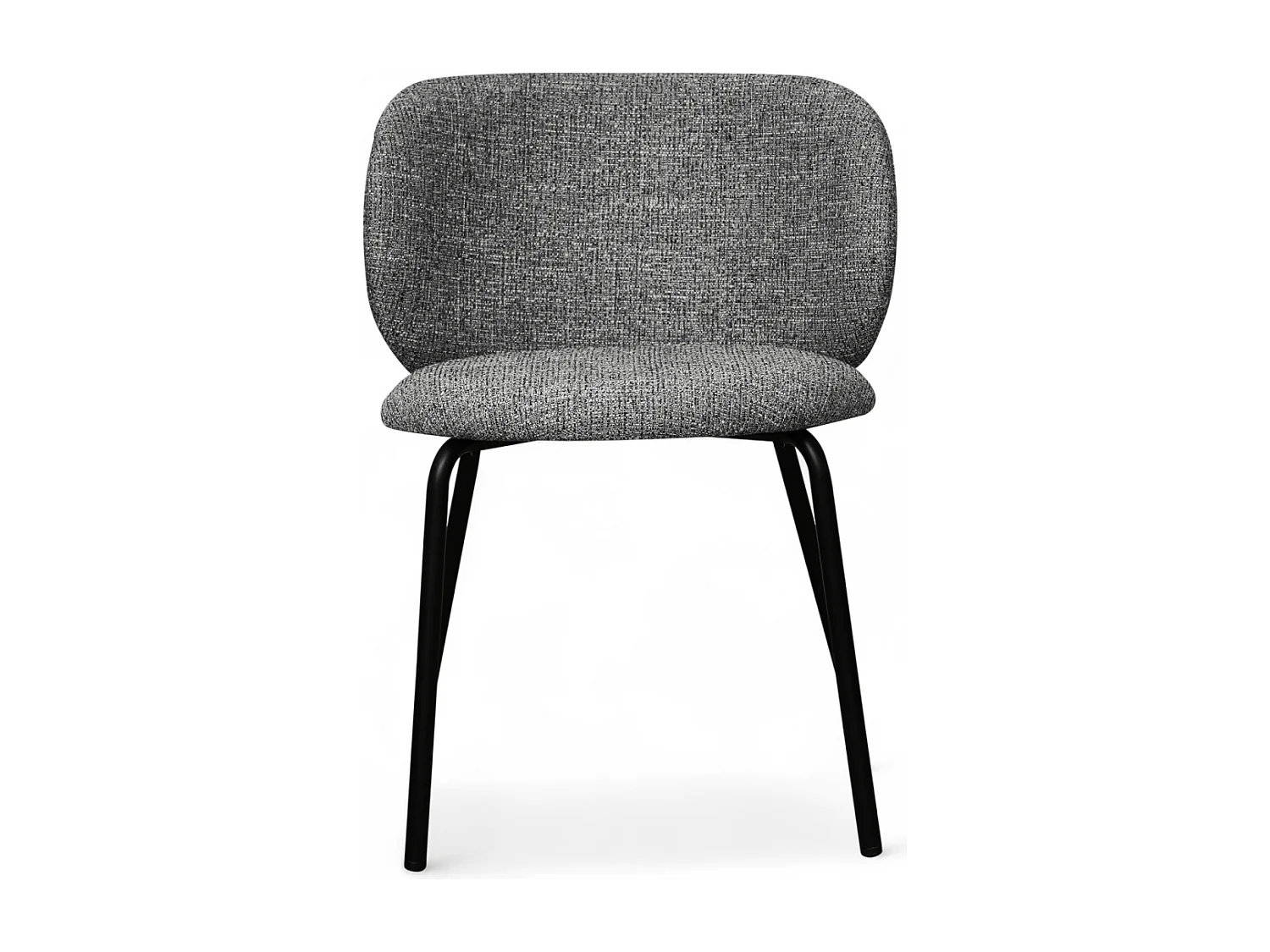 Esszimmerstühle 6er Set Nanna - Stoff (Bouclé) & Metall - Grau