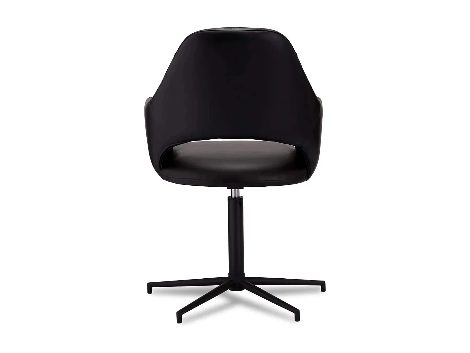 Esszimmerstühle 6er Set Luna - Kunstleder & Metall - Schwarz