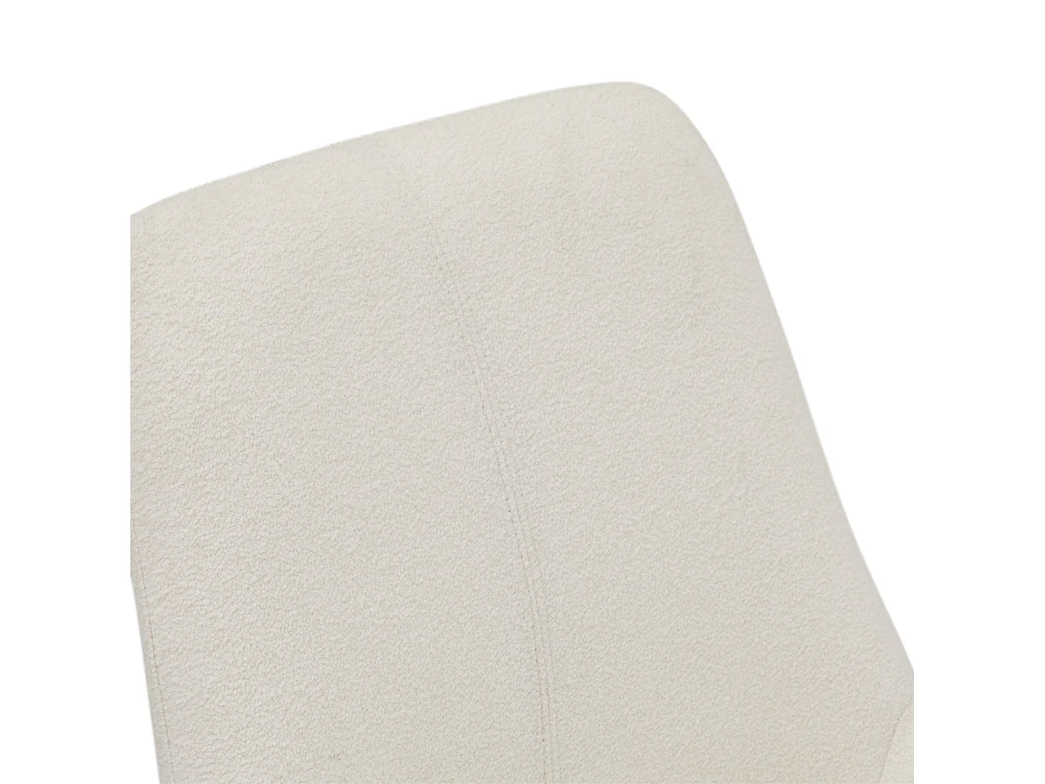 Esszimmerstühle 6er Set Helena - Stoff (Bouclé) & Metall - Cremeweiß