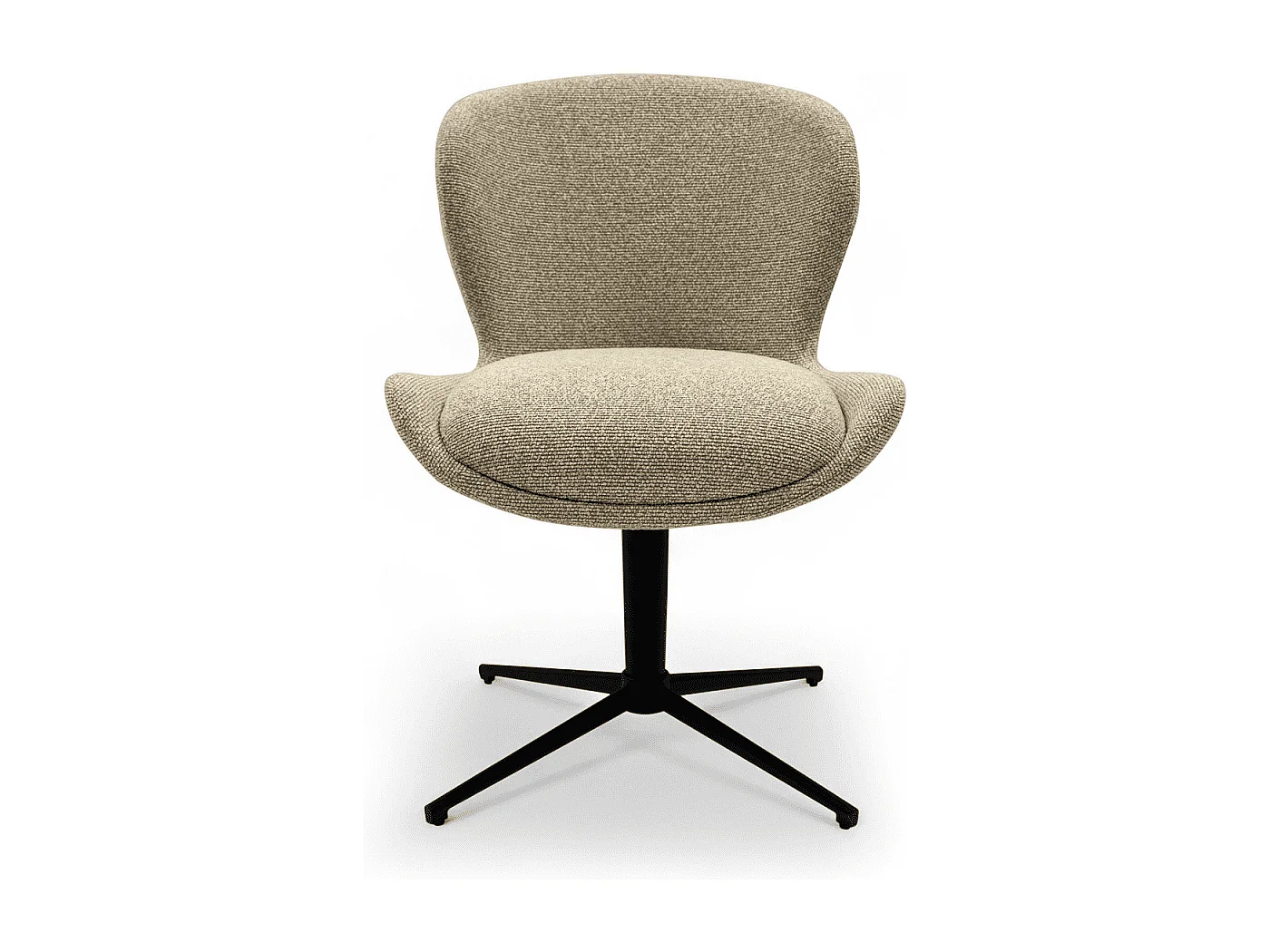 Esszimmerstühle 4er Set Nicklas - Stoff (Bouclé) & Metall - Beige