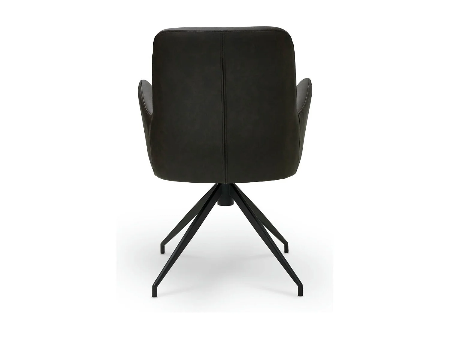 Esszimmerstühle 4er Set Jennifer - Kunstleder & Metall - Dunkelbraun