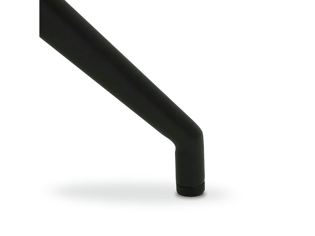 Esszimmerstühle 4er Set Jennifer - Kunstleder & Metall - Dunkelbraun