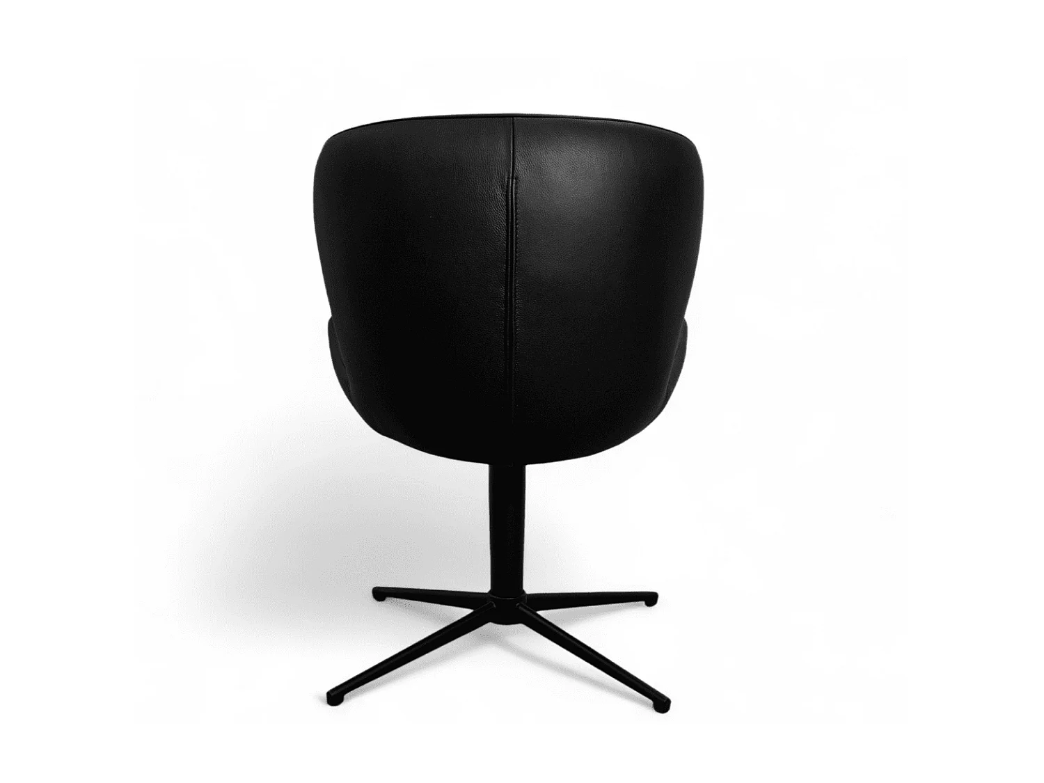 Esszimmerstühle 2er Set Nicklas - Leder & Metall - Schwarz
